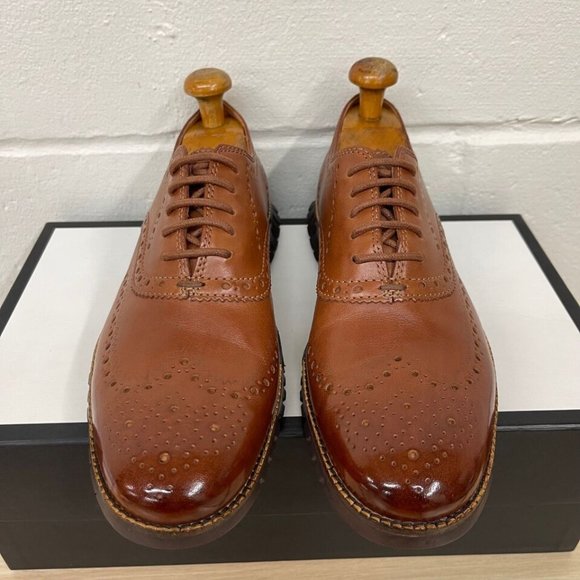 Cole Haan Zerogrand Wingtip Oxford Brown Leather Mens Size 8 M main image 4